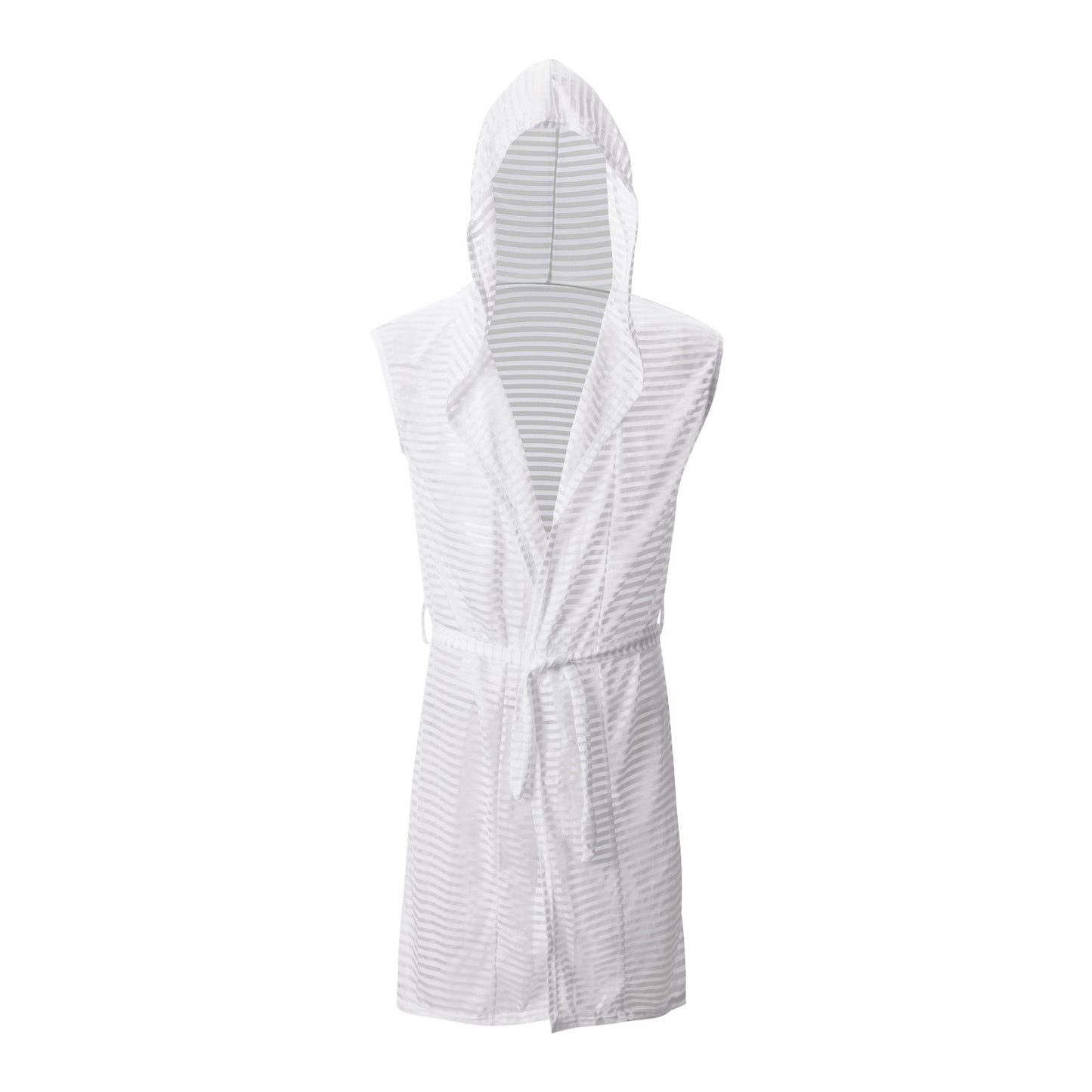 StripeSleeve Hood Robe