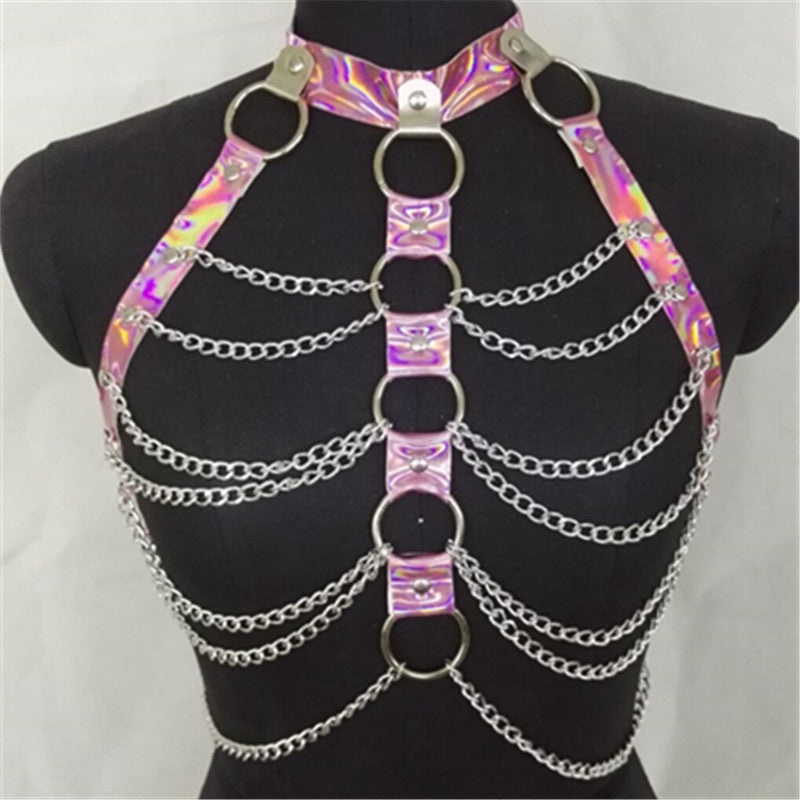 Halter Body Harness Chain Belt