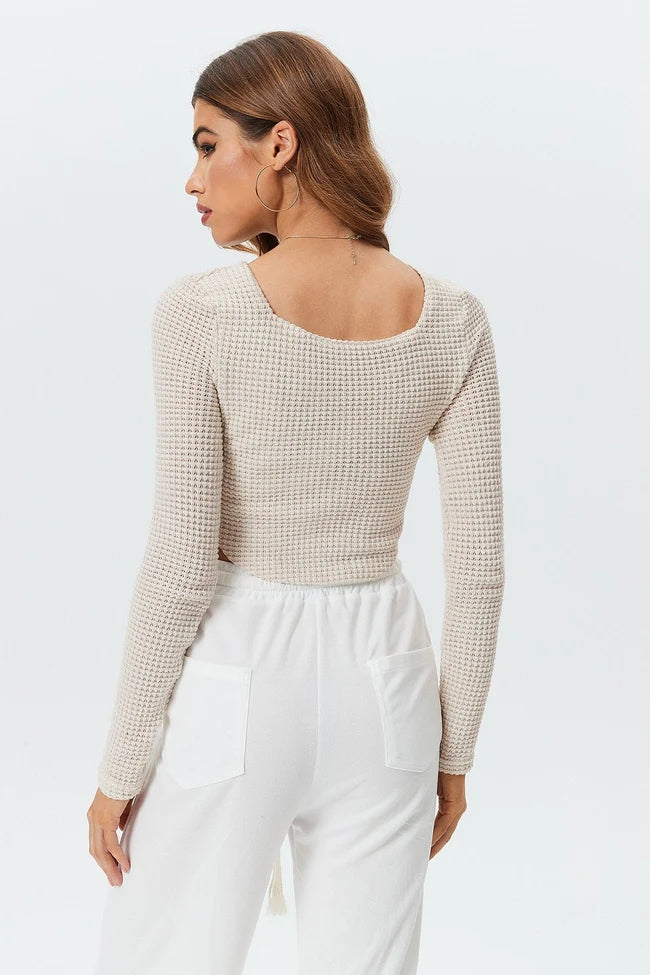 Chic Knit Crop Tee, back side