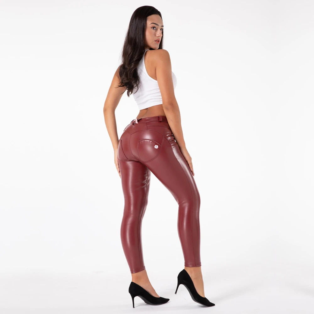 Leder-Samt-Leggings 