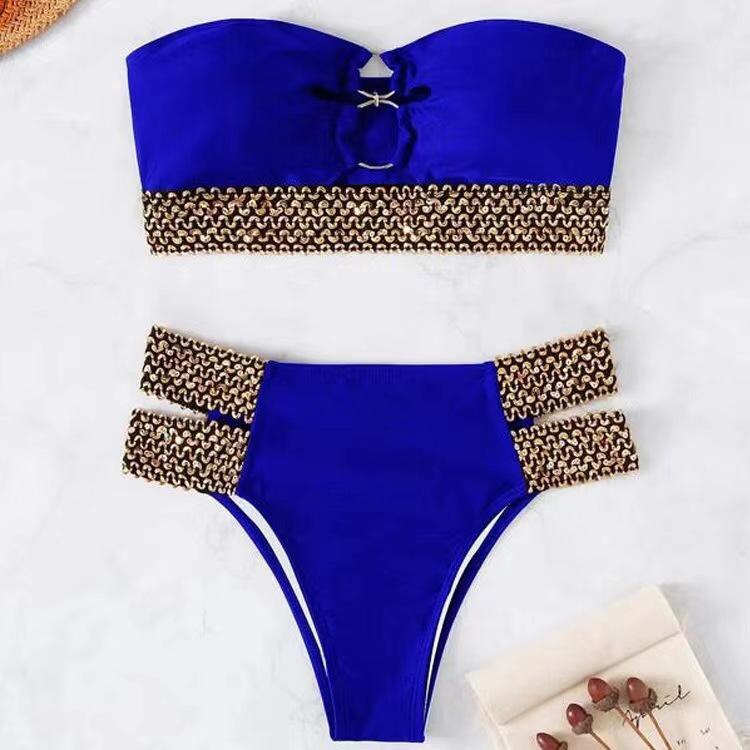 Blue beach bikini