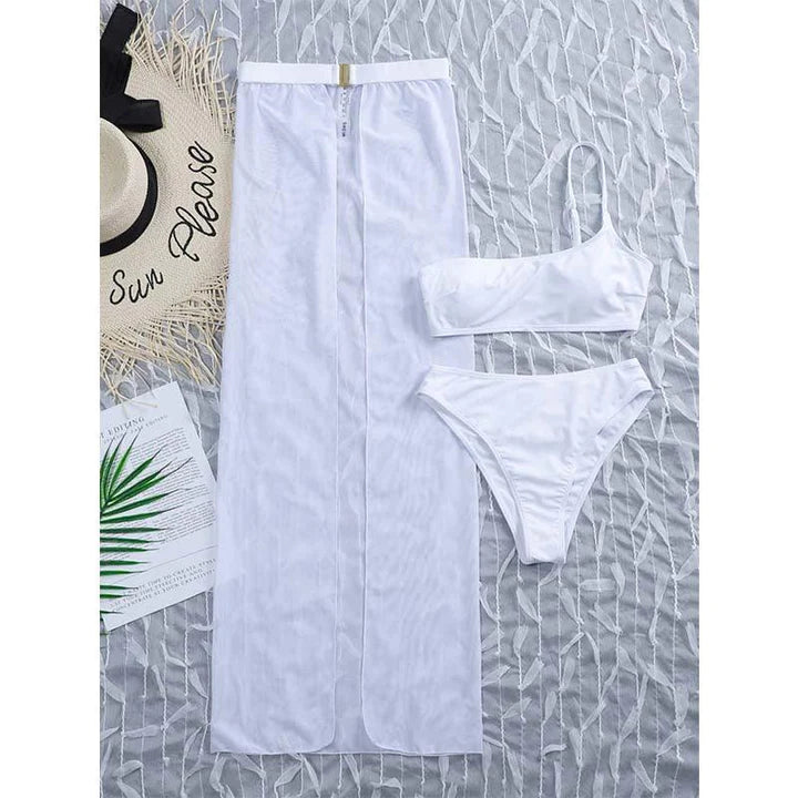 Bikini and Cover Up Set, white 