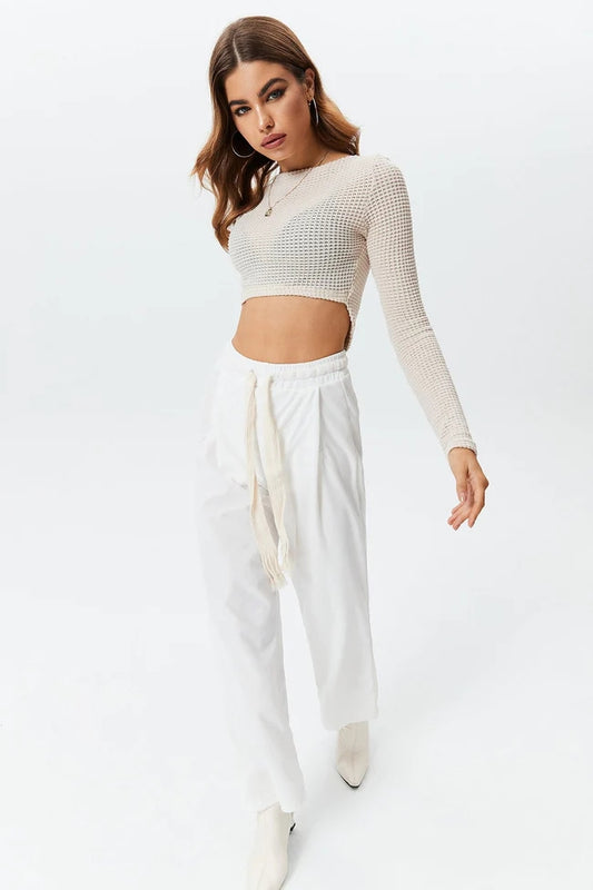 Chic Knit Crop Tee, front view