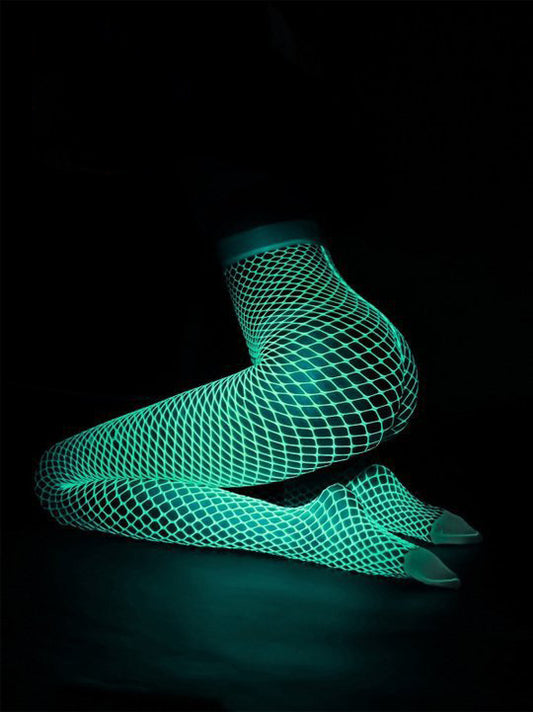 Luminous Hollow Fishnet Stockings