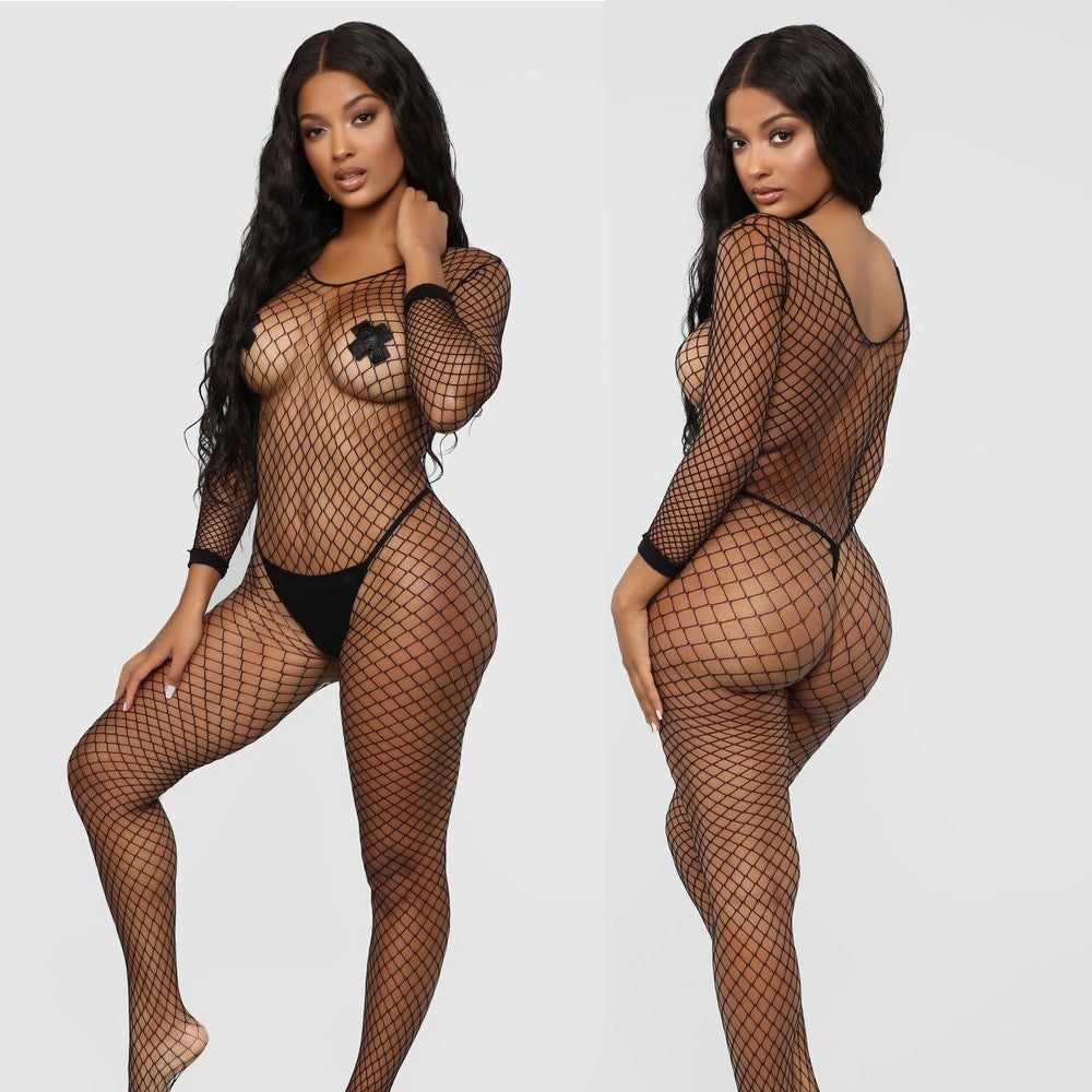 Mesh Delight Long-Sleeve Bodysuit