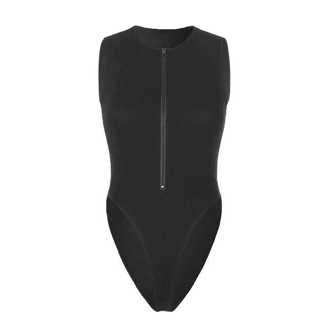 Black Strapless Women Bodysuit, black