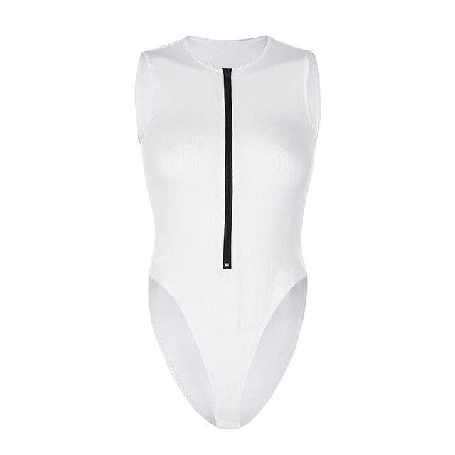 Black Strapless Women Bodysuit, white