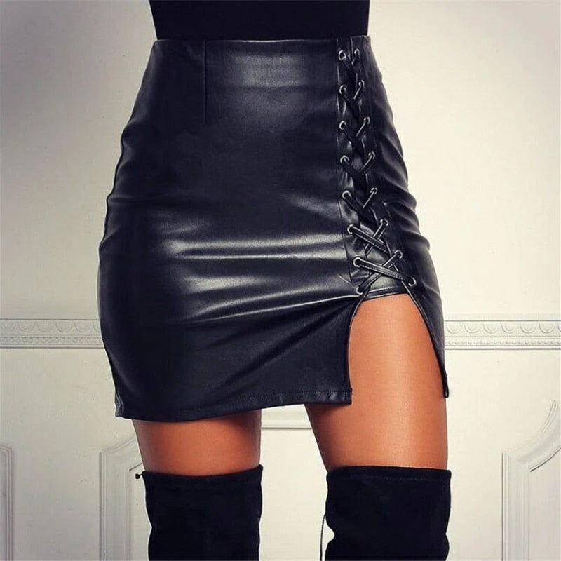 Split Mini Skirt, close up